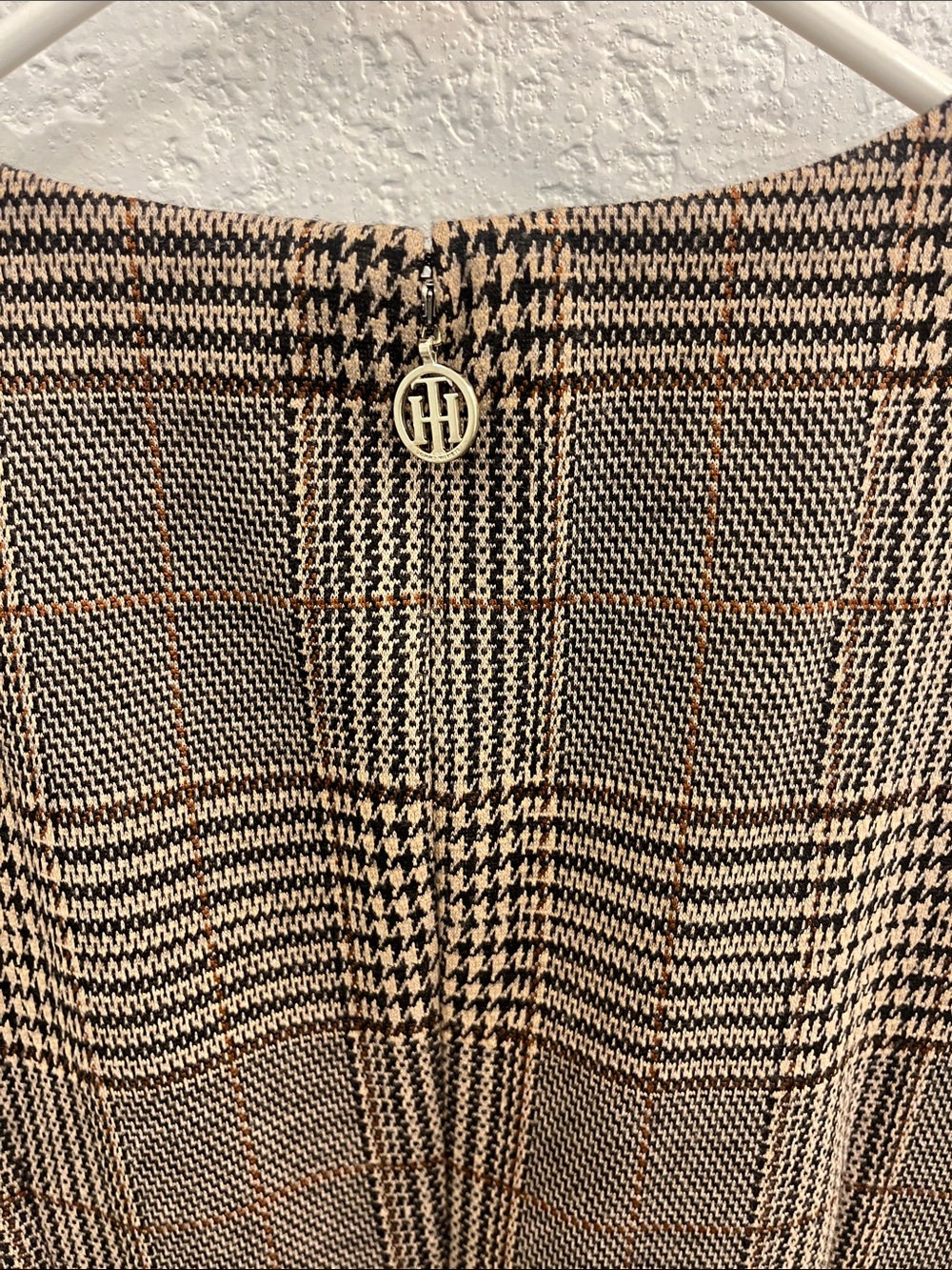 Tommy Hilfiger Plaid Sleeveless Mini Dress in Brown and Black - Picture 4 of 8